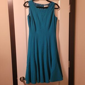 Calvin Klein Women's Teal A-Line Dress Size 4